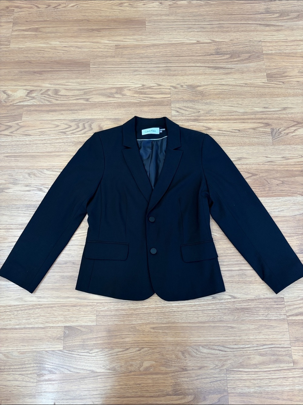 Calvin Klein Blazer Jacket Classic Two-Button Size 10P 10 Petite